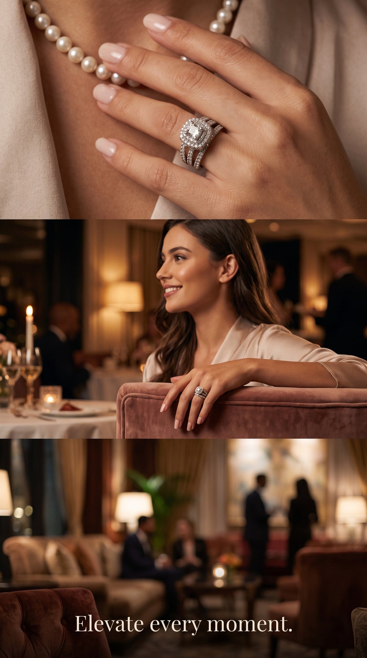 Girl wearing elegant ring